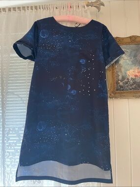 Simon’s Twik brand Zodiac Space Tunic Shift Dress Size M
